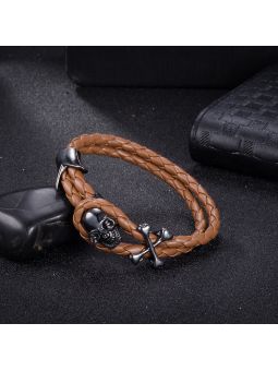 Bracelet tressé cuir