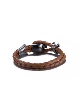 Bracelet tressé cuir