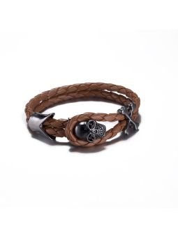 Bracelet tressé cuir
