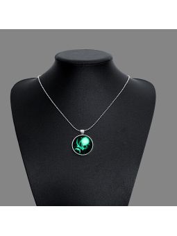 Collier Constellation Balance à la Pierre Lumineuse -  Plaqué Argent