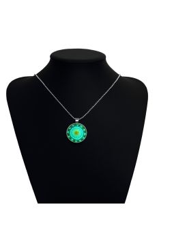 Collier du Zodiaque à la Pierre Lumineuse - Plaqué Argent