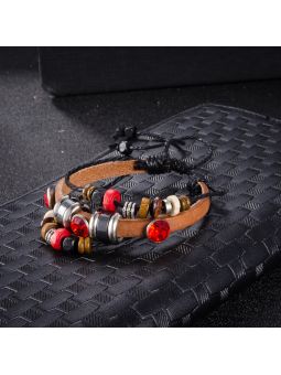Bracelet breloque cuir