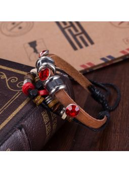 Bracelet breloque cuir