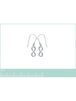 Boucles d'Oreilles à Crochet en Argent Sterling 925 avec Symbole Infini - Élégance Intemporelle et Signification Profonde