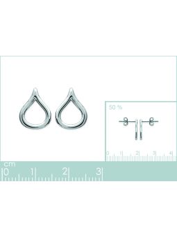 Boucles d'Oreilles en Argent Sterling 925 avec Pendentif Goutte d'Eau - Élégance Fluide et Fermoir Poussette
