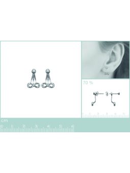 Boucles d'Oreilles Symbole Infini en Argent Sterling 925 avec Fermoir Poussette - Élégantes et Symboliques