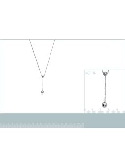 Collier Cravate Boule - Argent 925