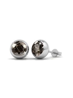 Coffret Scintillant de 7 Boucles d'Oreilles Plaquées Platine avec Cristaux Autrichiens en 7 Couleurs