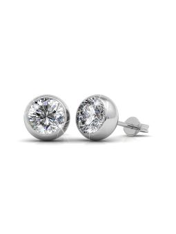 Coffret Scintillant de 7 Boucles d'Oreilles Plaquées Platine avec Cristaux Autrichiens en 7 Couleurs