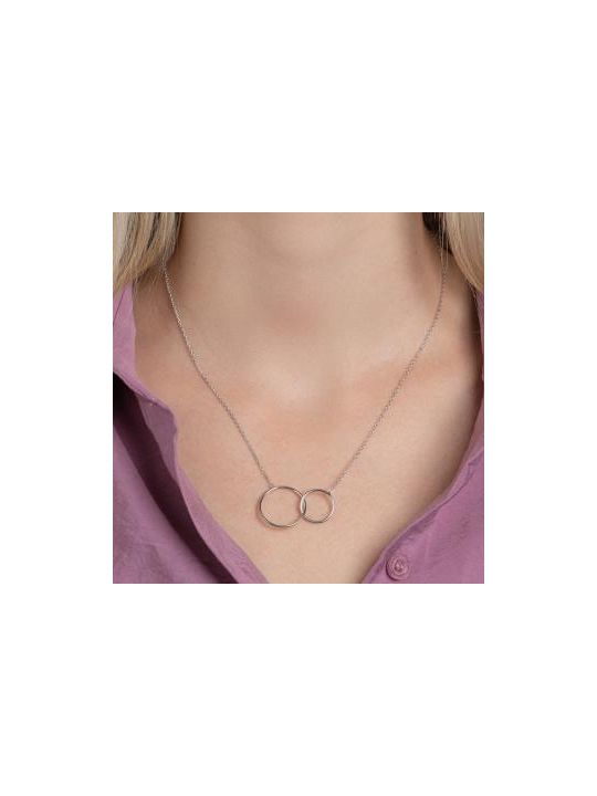 Collier AnneauxEnlacés de taille différentes - Argent 925