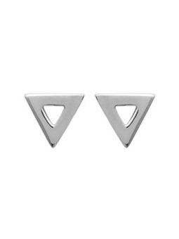 Boucles d'Oreilles en Argent Sterling 925 avec Design Triangle - Style Géométrique Moderne et Fermoir Poussette