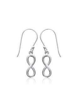 Boucles d'Oreilles à Crochet en Argent Sterling 925 avec Symbole Infini - Élégance Intemporelle et Signification Profonde