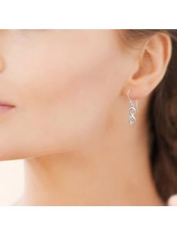 Boucles d'Oreilles à Crochet en Argent Sterling 925 avec Symbole Infini - Élégance Intemporelle et Signification Profonde