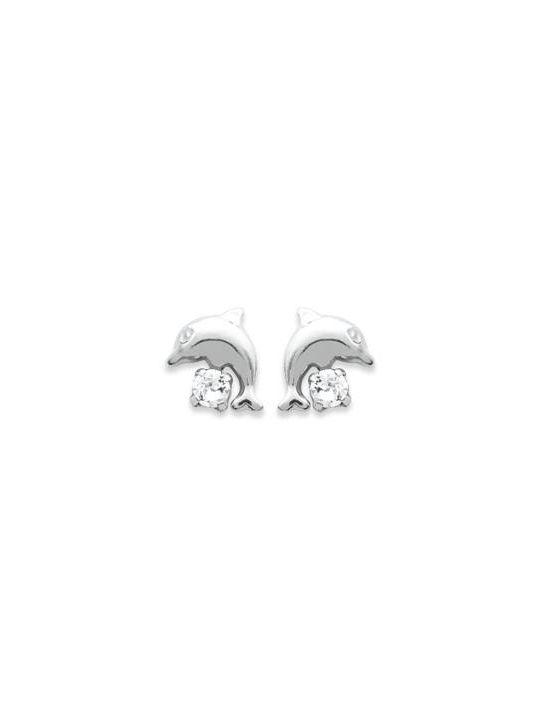 Boucles d'Oreilles en Argent Sterling 925 avec Dauphins - Charme Marin et Fermoir Poussette