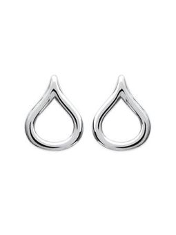 Boucles d'Oreilles en Argent Sterling 925 avec Pendentif Goutte d'Eau - Élégance Fluide et Fermoir Poussette