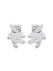Boucles d'Oreilles en Argent Sterling 925 avec Motif Ourson - Design Adorable et Fermoir Poussette