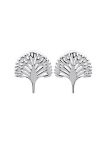 Boucles d'Oreilles en Argent Sterling 925 avec Arbre de Vie - Symbolisme Naturel et Fermoir Poussette