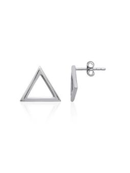 Boucles d'Oreilles en Argent Sterling 925 avec Motif Triangle - Design Géométrique Moderne et Fermoir Poussette