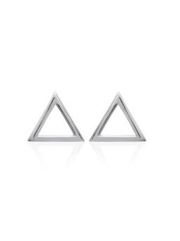 Boucles d'Oreilles en Argent Sterling 925 avec Motif Triangle - Design Géométrique Moderne et Fermoir Poussette