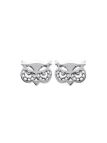 Boucles d'Oreilles en Argent Sterling 925 avec Tête de Hibou - Design Naturel et Fermoir Poussette