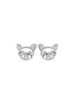 Boucles d'Oreilles en Argent Sterling 925 avec Tête de Bulldog Français - Design Canin Charmant et Fermoir Poussette