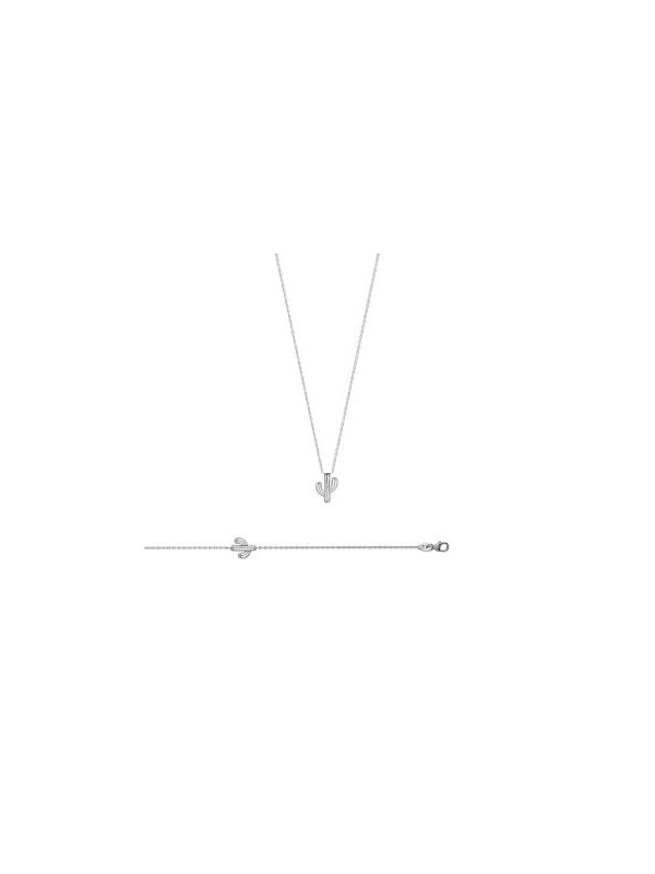 Bracelet Chaîne en Argent Sterling 925 avec Charm Cactus - Style Unique et Naturellement Élégant