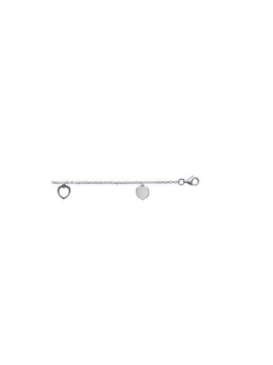 Bracelet Chaîne en Argent Sterling 925 avec Cœurs Pleins et Creux - Fusion d'Amour et d'Élégance