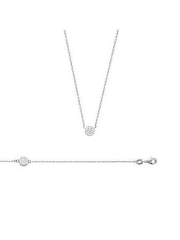 Bracelet Chaîne en Argent 925 avec Pendentif Incrusté de Zircon