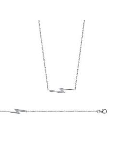 Bracelet Chaîne en Argent 925 avec Pendentif Éclair