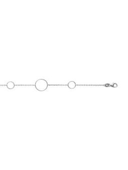 Bracelet Chaîne en Argent Sterling 925 avec Quatre Anneaux - Design Moderne et Symbolique