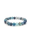 Bracelet en Perles d'Œil de Dragon Bleu Naturel - Mystique et Protection