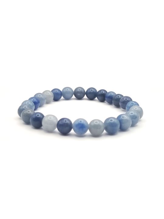 Bracelet en Perles d’Aigue-Marine Naturelle - Sérénité et Élégance Océane
