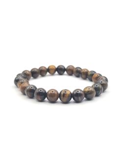 Bracelet en Perles d'Œil de Tigre Naturel - Protection et Confiance en Soi