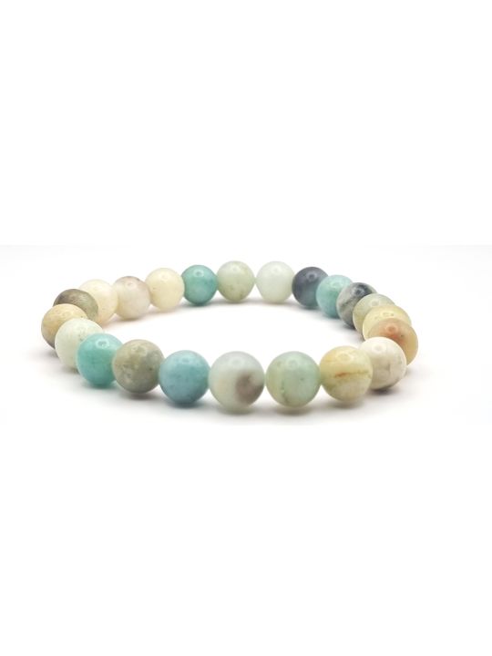 Bracelet en Perles d’Amazomite Naturelle - Énergie Apaisante et Vitalité