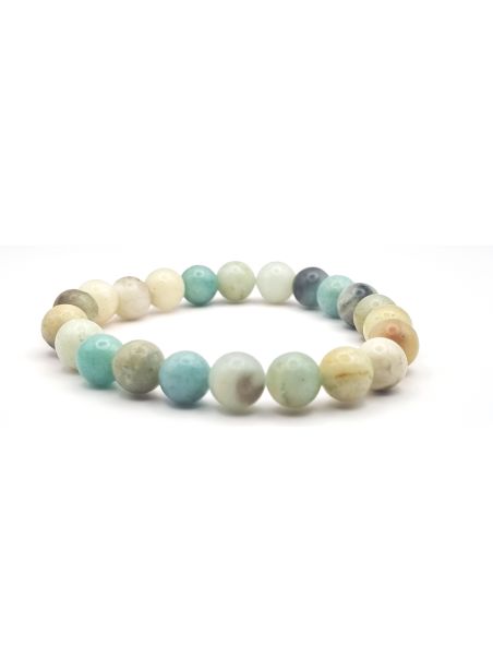 Bracelet en Perles d’Amazomite Naturelle - Énergie Apaisante et Vitalité
