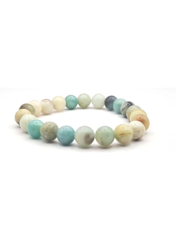 Bracelet en Perles d’Amazomite Naturelle - Énergie Apaisante et Vitalité