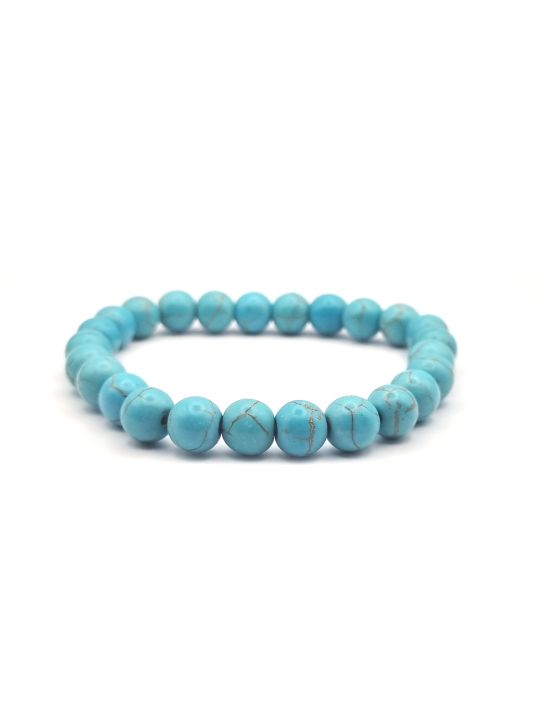 Bracelet en Perles de Turquoise Naturelle - Harmonie et Protection Intemporelle