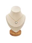 Collier en Acier Inoxydable Doré avec Cœur Nacré et Zircon - Douceur et Élégance