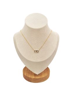 Collier en Acier Inoxydable Doré, Pendentif Rectangulaire Arbre de Vie et Zircon - Harmonie et Éclat