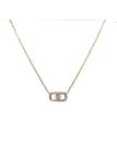 Collier en Acier Inoxydable Doré, Pendentif Rectangulaire Arbre de Vie et Zircon - Harmonie et Éclat
