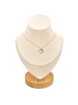 Collier en Acier Inoxydable Doré avec Cœur Intérieur Nacré - Élégance Romantique