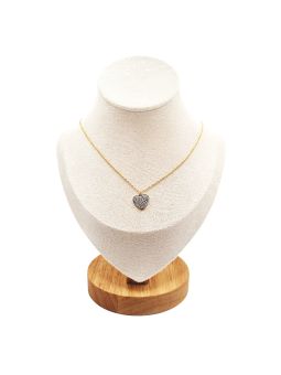 Collier Cœur en Acier Inoxydable Doré avec Zircon Incrusté - Élégance et Durabilité