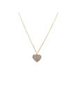 Collier Cœur en Acier Inoxydable Doré avec Zircon Incrusté - Élégance et Durabilité