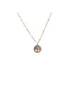 Collier en Acier Inoxydable Doré avec Anneau Sertie de Zircon Arbre de Vie et Perle Blanche – Symbole de Vie et d'Élégance