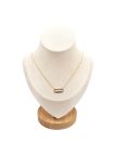 Collier en Acier Inoxydable Doré avec 2 Anneaux Dorés Entrelacés - Symbole d'Élégance et d'Unité