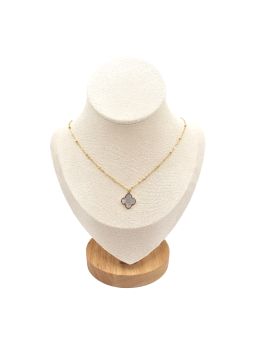 Collier en Acier Inoxydable Doré avec Motifs Fleur en Nacré – Élégance Florale et Raffinement
