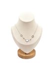 Collier en Acier Inoxydable Argenté avec Motifs Fleur Nacrés – Élégance Naturelle et Moderne