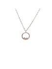 Collier en Acier Inoxydable Argenté avec Anneau et Trois Zircons - Sobriété et Éclat