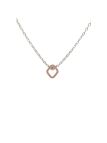 Collier en Acier Inoxydable Argenté avec Pendentif Losange et Zircon - Élégance Minimaliste