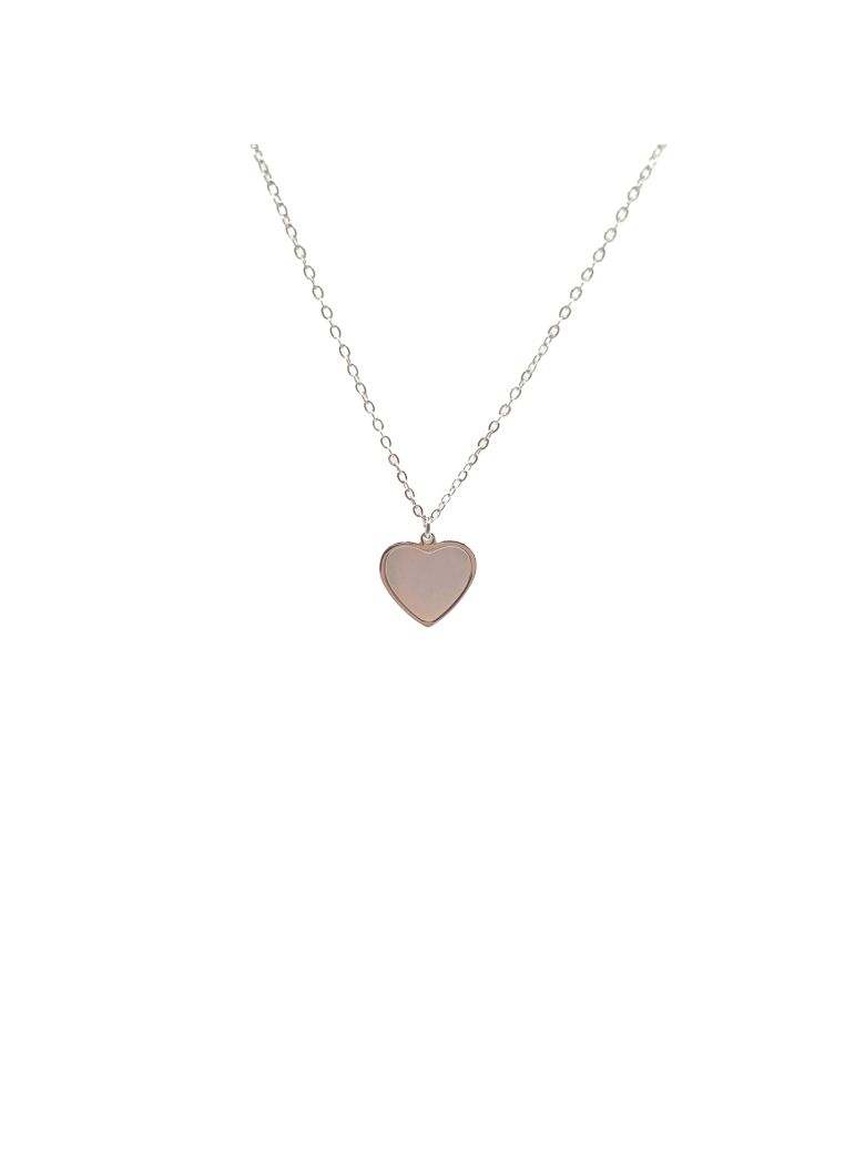 Collier en Acier Inoxydable Argenté avec Cœur Nacré – Douceur et Élégance Intemporelle